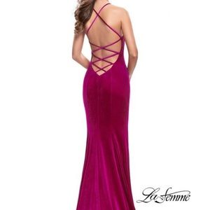 NWT La Femme fuchsia evening gown size 6